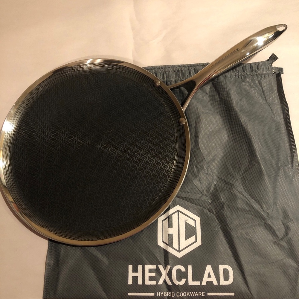 HexClad 12″ Hybrid Griddle Pan Stainless Nonstick Flat Top